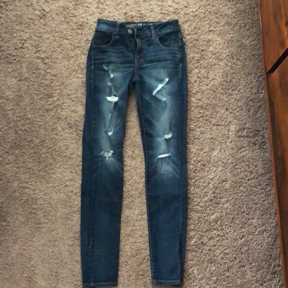AMERICAN EAGLE SUPER STRETCH HI-RISE JEGGING 0